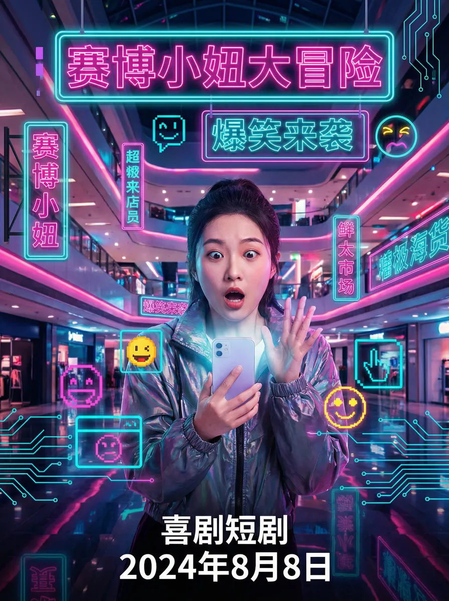 爱尔兰首都 搞笑喜剧短剧 - 赛博小妞大冒险海报